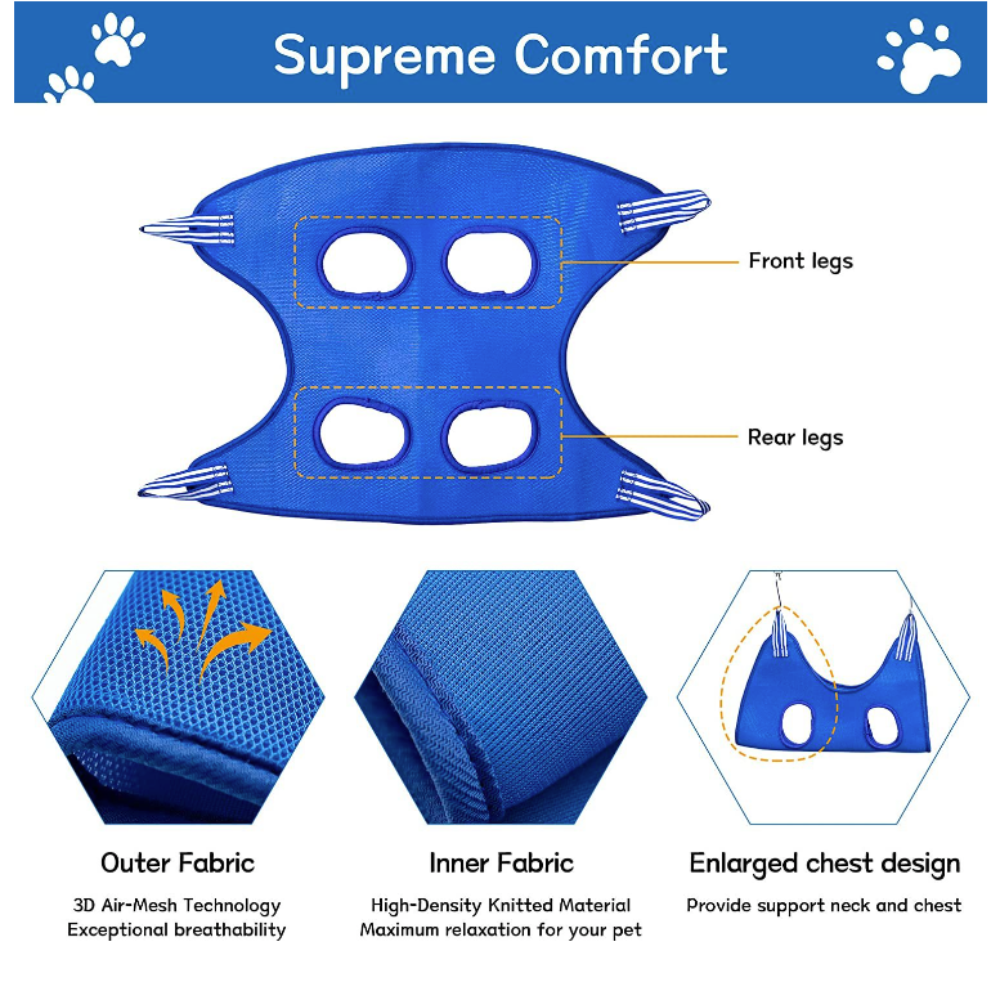 Dog/ Cat Grooming Restraint Bag with Hammock